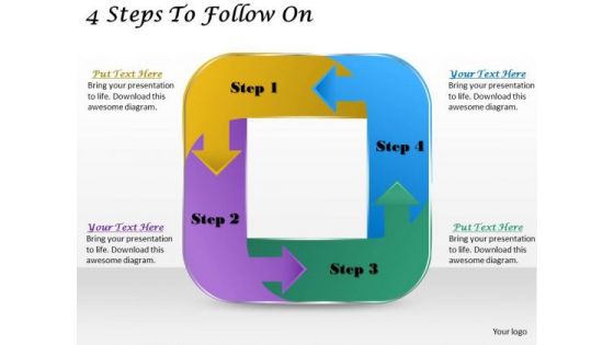 Timeline Ppt Template 4 Steps To Follow On