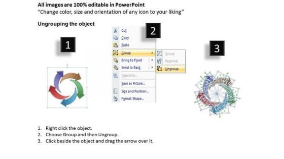 Timeline Ppt Template 5 Staged Business Circle Arrows