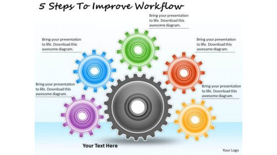 Timeline Ppt Template 5 Steps To Improve Workflow