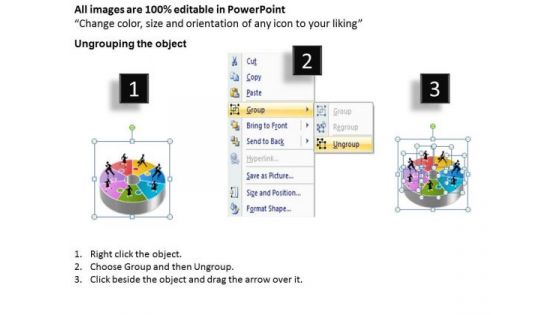 Timeline Ppt Template 7 Staged Business Circle Diagram