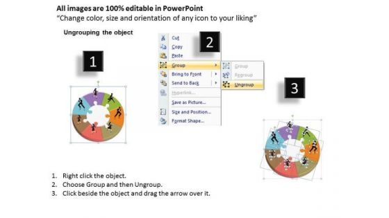 Timeline Ppt Template 7 Stages Group Processes