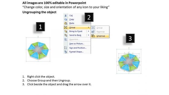 Timeline Ppt Template 8 Staged Puzzle Process Diagram