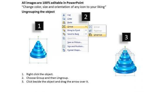Timeline Ppt Template 8 Stages Pyramid Process Framework