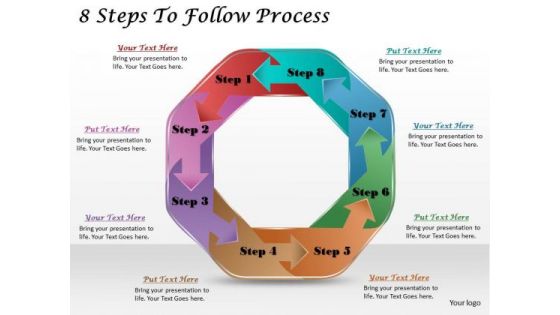 Timeline Ppt Template 8 Steps To Follow Process