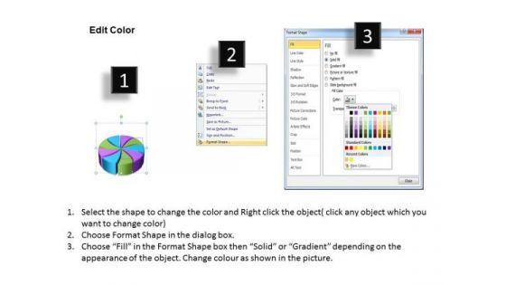 Timeline Ppt Template 9 Segments Business Pie Chart