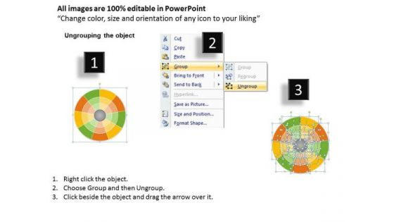 Timeline Ppt Template 9 Stages Concentric Circles Processing