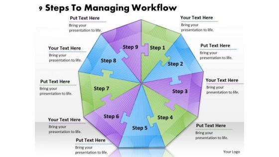 Timeline Ppt Template 9 Steps To Managing Workflow Timeline Ppt Template 9 Steps To Managing Workflow