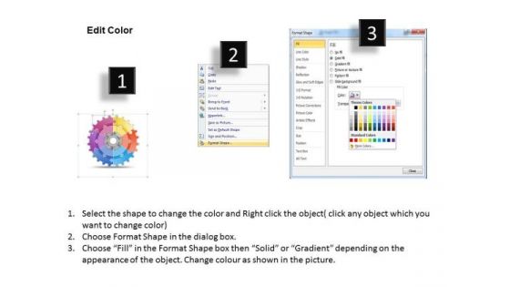 Timeline Ppt Template Gear Puzzle Process 6 Stages