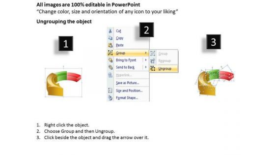 Timeline Ppt Template Unidirectional Arrow With 3 Stages