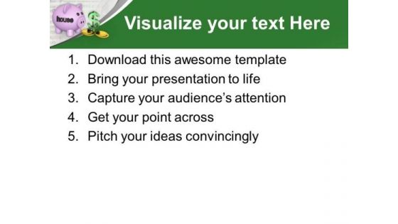 To Buy A House Do Savings PowerPoint Templates Ppt Backgrounds For Slides 0513