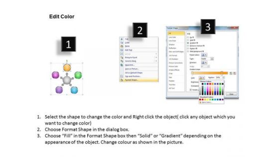 To Develop A Diverging Business Process 5 Stages Circular Spoke Diagram PowerPoint Templates