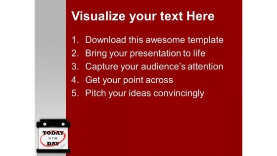 Today Is The Day Hanging Wall Calendar PowerPoint Templates Ppt Background For Slides 1112