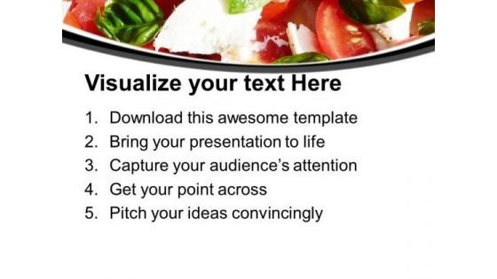 Tomato And Mozzarella Salad Nutrition PowerPoint Templates Ppt Backgrounds For Slides 0313
