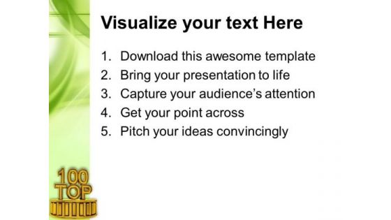 Top 100 Winners Competition Concept PowerPoint Templates Ppt Backgrounds For Slides 0113