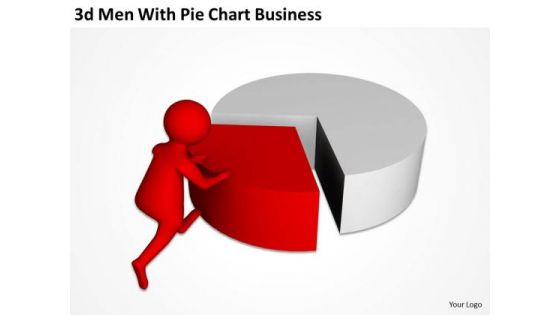 Top Business People 3d Man With Pie Chart New PowerPoint Presentation Templates