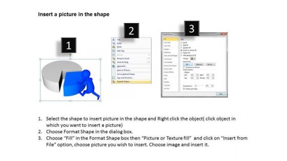 Top Business People 3d Man With Pie Chart New PowerPoint Presentation Templates