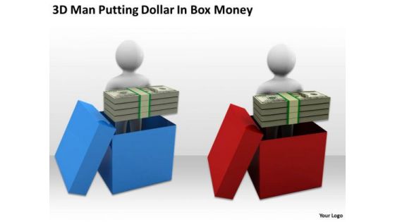 Top Business People Man Putting Dollar Box Money PowerPoint Templates Ppt Backgrounds For Slides
