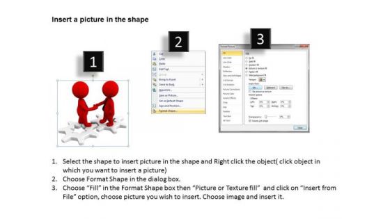 Top Business People Two 3d Men Shaking Hands PowerPoint Templates
