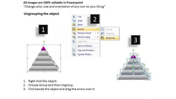 Top Layer Of 3d Pyramid PowerPoint Templates Ppt Slides
