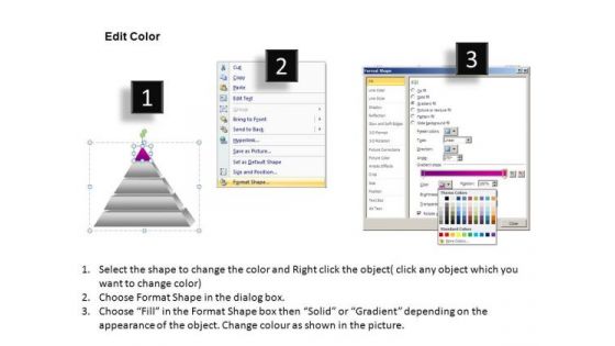 Top Layer Of 3d Pyramid PowerPoint Templates Ppt Slides