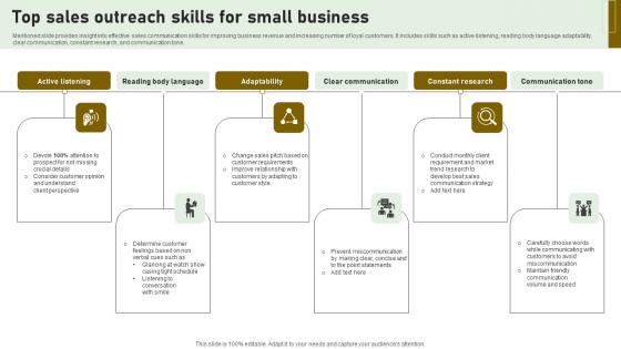 Top Sales Outreach Skills For Small Business Icons Pdf Top Sales Outreach Skills For Small Business Icons Pdf
