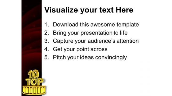 Top Ten Success Podium PowerPoint Templates Ppt Backgrounds For Slides 0213