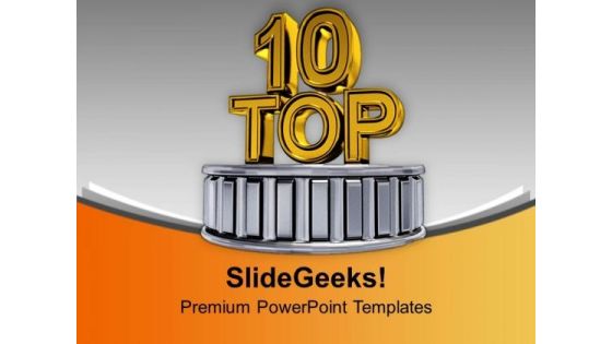 Top Ten Winners Competition PowerPoint Templates Ppt Backgrounds For Slides 0313