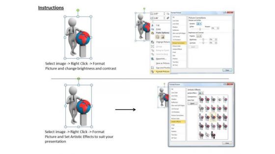 Total Marketing Concepts 3d Business Man With Globe Characters