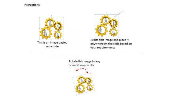 Total Marketing Concepts 3d Image Of Men Gears Basic Business