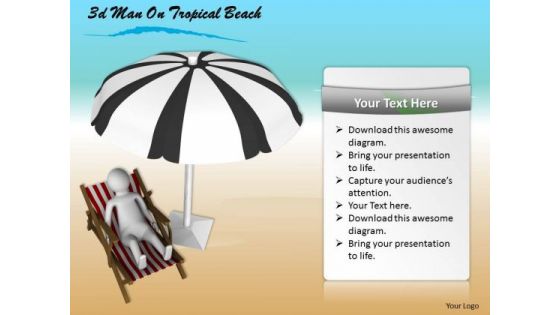Total Marketing Concepts 3d Man Tropical Beach Business Statement