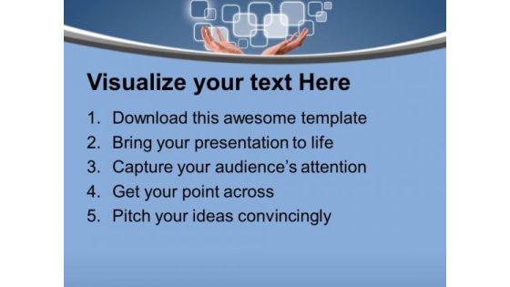 Touch The Technology PowerPoint Templates Ppt Backgrounds For Slides 0413