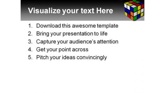 Tough Rubix Cube Metaphor PowerPoint Themes And PowerPoint Slides 0211