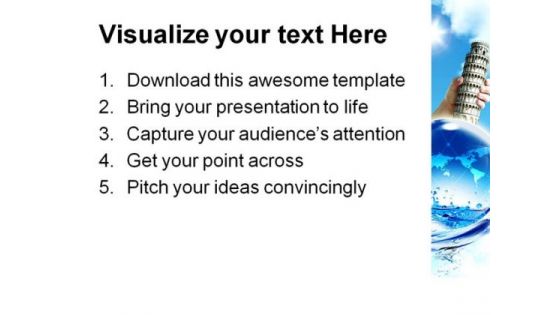Tower And Ocean Global PowerPoint Templates And PowerPoint Backgrounds 0711