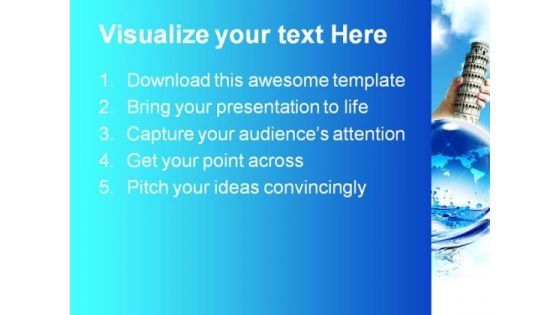 Tower And Ocean Global PowerPoint Themes And PowerPoint Slides 0711