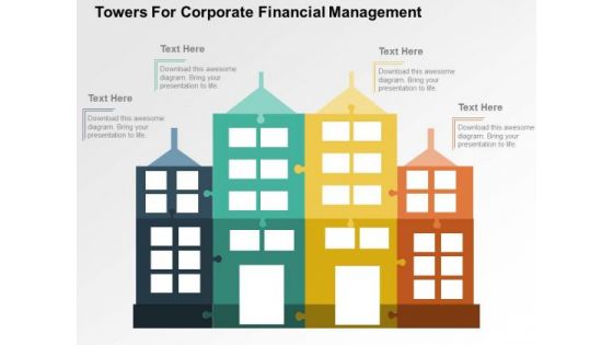 Towers For Corporate Financial Management PowerPoint Template
