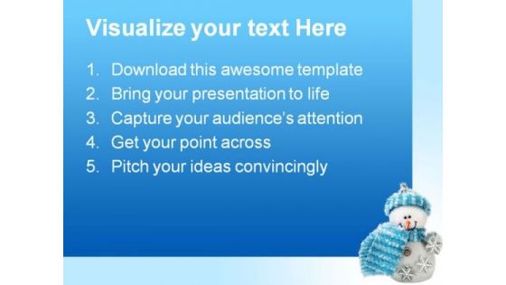 Toy Christmas Snowman Festival PowerPoint Templates And PowerPoint Backgrounds 0311
