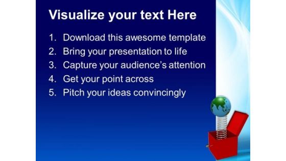 Toy With Jumping Box Globe PowerPoint Templates And PowerPoint Themes 0812