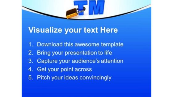 Trademark Sign With Padlock Security PowerPoint Templates And PowerPoint Themes 0612
