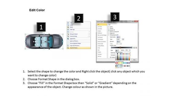 Traffic 2 Door Gray Car Top PowerPoint Slides And Ppt Diagram Templates