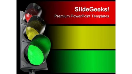 Traffic Lights Metaphor PowerPoint Templates And PowerPoint Backgrounds 0811