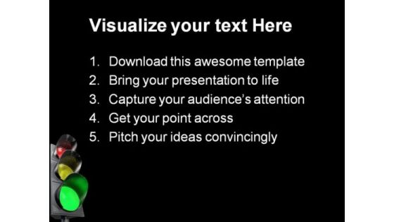 Traffic Lights Metaphor PowerPoint Themes And PowerPoint Slides 0811