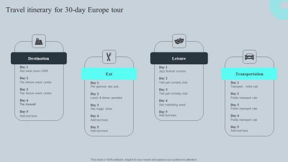 Travel Itinerary For 30 Day Europe Tour Tours And Travel Business Advertising Portrait Pdf Travel Itinerary For 30 Day Europe Tour Tours And Travel Business Advertising Portrait Pdf
