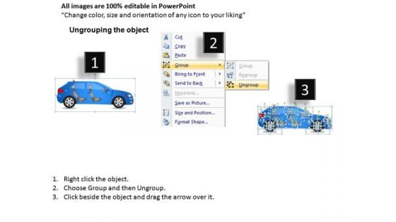 Travel Shapes 2 Door Blue Car Side PowerPoint Slides And Ppt Diagram Templates