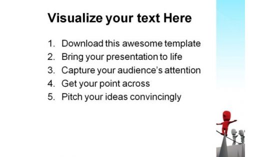 Treading On Thin Line Business PowerPoint Templates And PowerPoint Backgrounds 0411