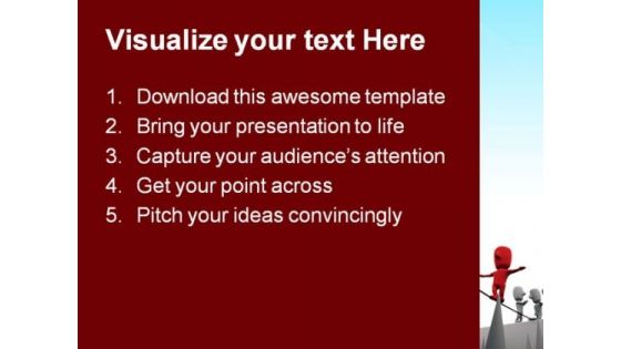 Treading On Thin Line Business PowerPoint Templates And PowerPoint Backgrounds 0411