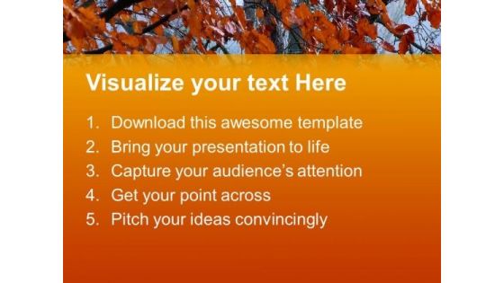 Tree Representing Autumn Season PowerPoint Templates Ppt Backgrounds For Slides 0713