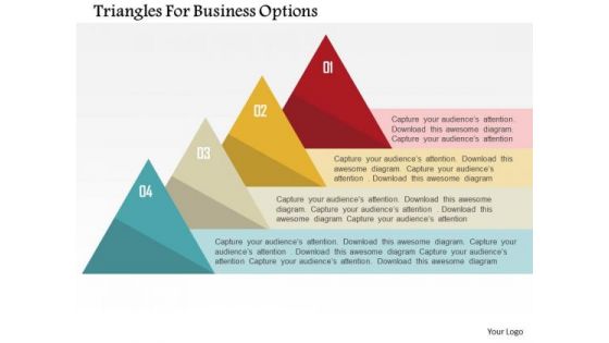 Triangles For Business Options Presentation Template