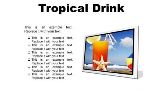 Trophical Drink Holidays PowerPoint Presentation Slides F