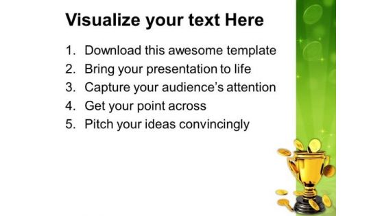 Trophy And Coin Currency Business PowerPoint Templates And PowerPoint Themes 1112