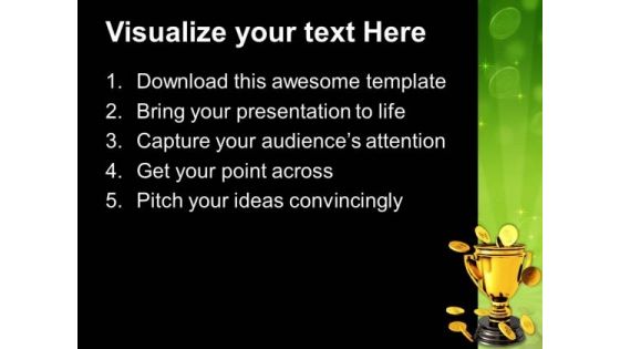 Trophy And Coin Currency Business PowerPoint Templates And PowerPoint Themes 1112